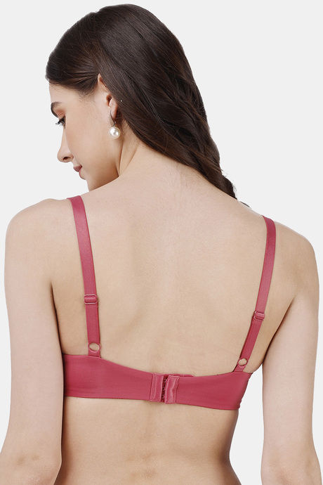 Soie Padded Non Wired Medium Coverage T-Shirt Bra - Desert Rose — image 4